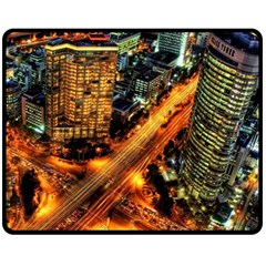 Hdri City Double Sided Fleece Blanket (medium)  by BangZart