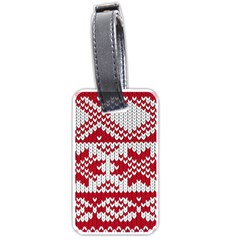 Crimson Knitting Pattern Background Vector Luggage Tags (one Side)  by BangZart