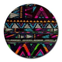 Cute Hipster Elephant Backgrounds Round Mousepads by BangZart