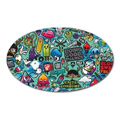 Comics Oval Magnet by BangZart