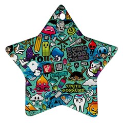 Comics Star Ornament (two Sides)