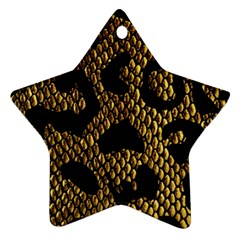 Metallic Snake Skin Pattern Star Ornament (two Sides) by BangZart