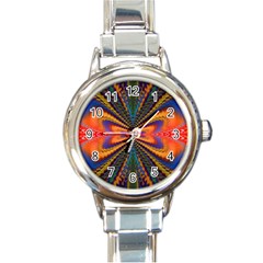 Casanova Abstract Art Colors Cool Druffix Flower Freaky Trippy Round Italian Charm Watch by BangZart