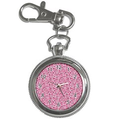 Abstract Pink Squares Key Chain Watches by BangZart