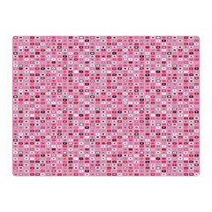 Abstract Pink Squares Double Sided Flano Blanket (mini) 