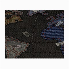 World Map Small Glasses Cloth (2-side)