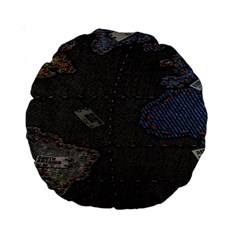 World Map Standard 15  Premium Round Cushions