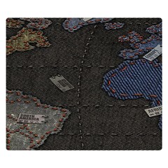 World Map Double Sided Flano Blanket (small) 