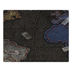 World Map Double Sided Flano Blanket (large) 