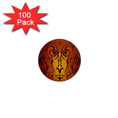 Lion Man Tribal 1  Mini Magnets (100 Pack)  by BangZart