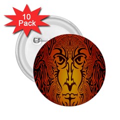 Lion Man Tribal 2 25  Buttons (10 Pack)  by BangZart