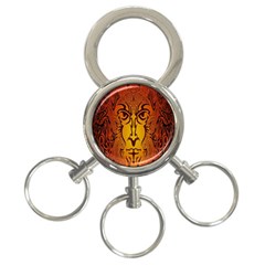 Lion Man Tribal 3-ring Key Chains by BangZart