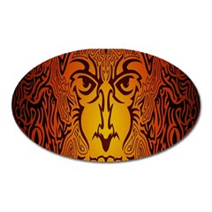 Lion Man Tribal Oval Magnet by BangZart