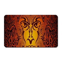 Lion Man Tribal Magnet (rectangular) by BangZart