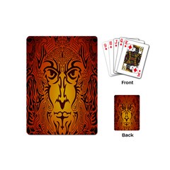 Lion Man Tribal Playing Cards (mini)  by BangZart