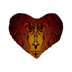 Lion Man Tribal Standard 16  Premium Heart Shape Cushions