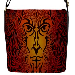 Lion Man Tribal Flap Messenger Bag (s)