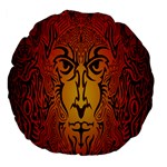 Lion Man Tribal Large 18  Premium Flano Round Cushions Front