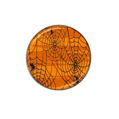 Vector Seamless Pattern With Spider Web On Orange Hat Clip Ball Marker (10 Pack) by BangZart