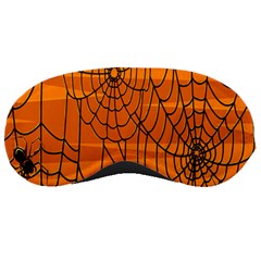 Vector Seamless Pattern With Spider Web On Orange Sleeping Masks by BangZart