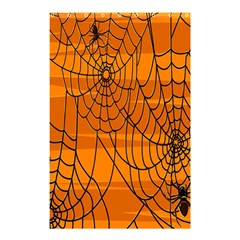 Vector Seamless Pattern With Spider Web On Orange Shower Curtain 48  X 72  (small)  by BangZart