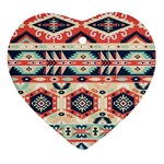 Aztec Pattern Copy Ornament (Heart) Front