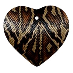 Snake Skin O Lay Ornament (heart) by BangZart
