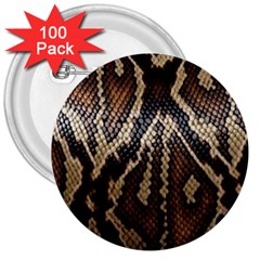 Snake Skin O Lay 3  Buttons (100 Pack)  by BangZart