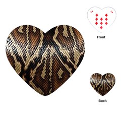 Snake Skin O Lay Playing Cards (heart)  by BangZart