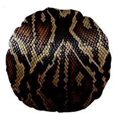 Snake Skin O Lay Large 18  Premium Round Cushions