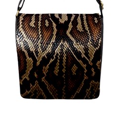 Snake Skin O Lay Flap Messenger Bag (l) 