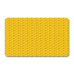 Yellow Dots Pattern Magnet (rectangular) by BangZart