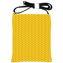 Yellow Dots Pattern Shoulder Sling Bags by BangZart