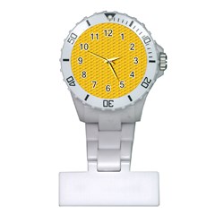 Yellow Dots Pattern Plastic Nurses Watch