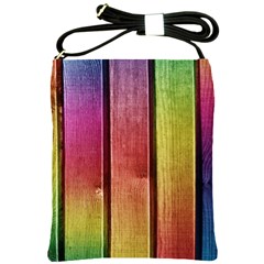 Colourful Wood Painting Shoulder Sling Bags by BangZart