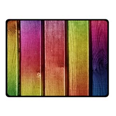 Colourful Wood Painting Double Sided Fleece Blanket (small) 