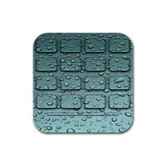 Water Drop Rubber Square Coaster (4 Pack)  by BangZart