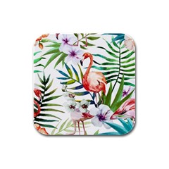 Mingo Rubber Square Coaster (4 Pack)  by LimeGreenFlamingo