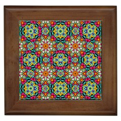 Jewel Tiles Kaleidoscope Framed Tiles by WolfepawFractals