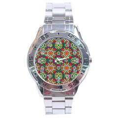 Jewel Tiles Kaleidoscope Stainless Steel Analogue Watch