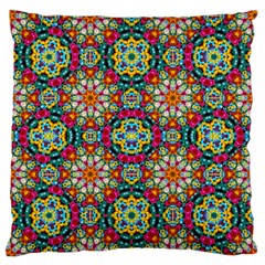 Jewel Tiles Kaleidoscope Standard Flano Cushion Case (One Side)