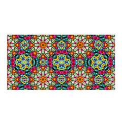 Jewel Tiles Kaleidoscope Satin Wrap by WolfepawFractals