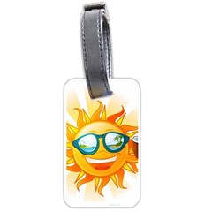 Cartoon Sun Luggage Tags (one Side)  by LimeGreenFlamingo