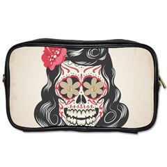 Woman Sugar Skull Toiletries Bags by LimeGreenFlamingo