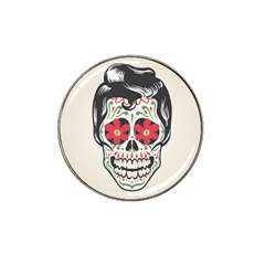 Man Sugar Skull Hat Clip Ball Marker (4 Pack)