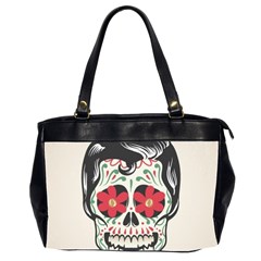 Man Sugar Skull Office Handbags (2 Sides)  by LimeGreenFlamingo