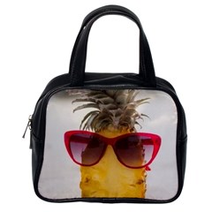 Pineapple With Sunglasses Classic Handbags (one Side) by LimeGreenFlamingo