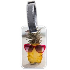 Pineapple With Sunglasses Luggage Tags (two Sides) by LimeGreenFlamingo