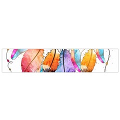 Watercolor Feathers Flano Scarf (small)