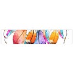 Watercolor Feathers Flano Scarf (Small) Front